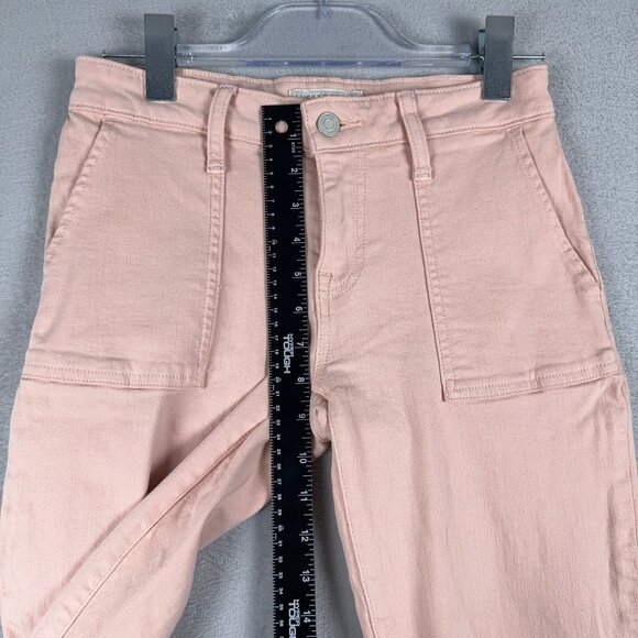 Lucky Brand Lolita Skinny Utility Jeans Ankle Zip Womens Peach Pink Size 6/28 - Picture 8 of 11